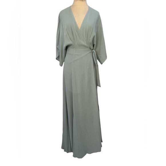 Reformation Dresses & Skirts - Reformation Winslow Elegant Green Wrap Dress Size Medium